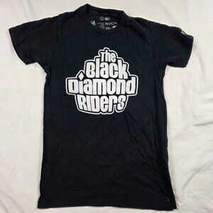 RVCA Mens Size Small Black Graphic T Shirt Black Diamond Riders Casual Walking